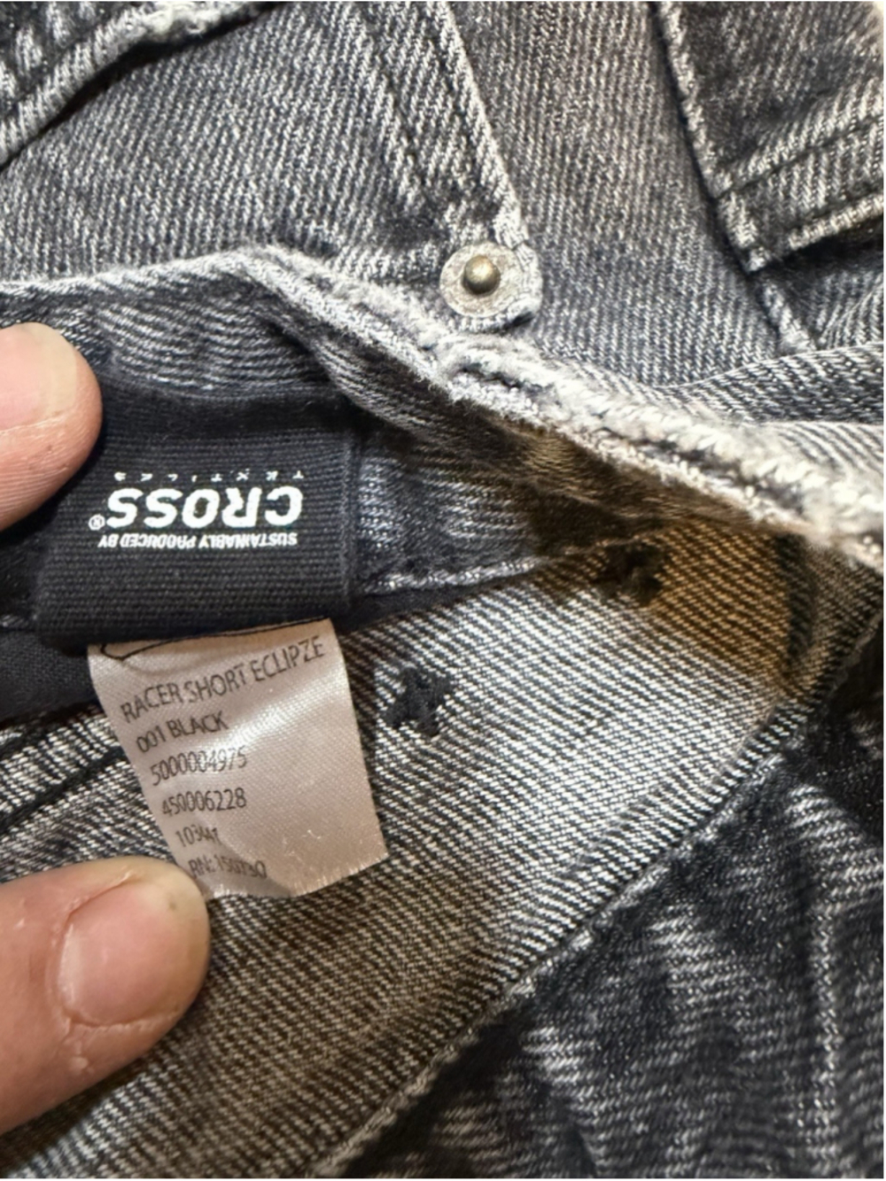 Ksubi Men's Black Distressed Denim Shorts Cotton Button 5-Pocket Flat Front - Picture 7 of 9